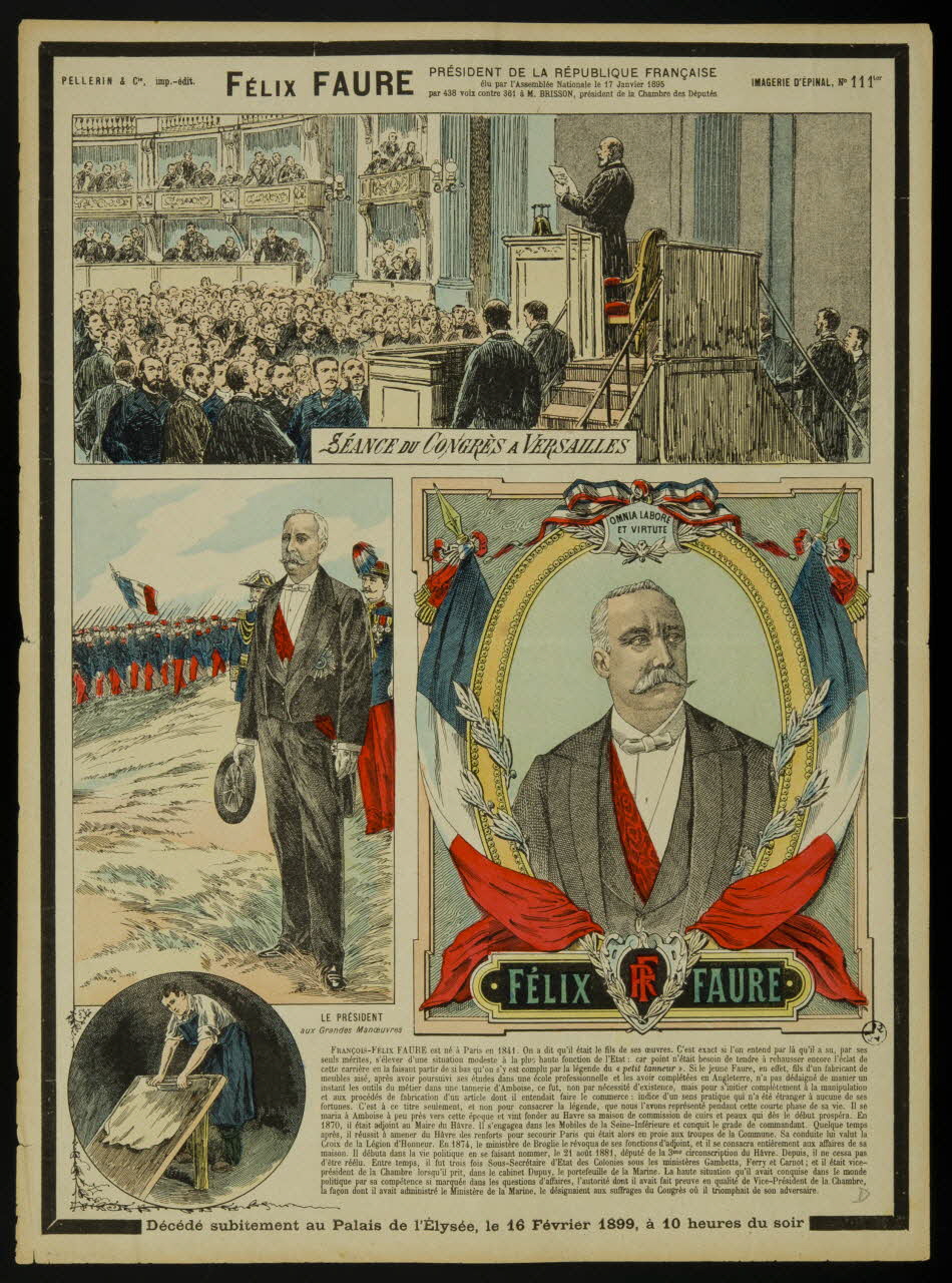 estampe FELIX FAURE PRESIDENT DE LA REPUBLIQUE FRANCAISE 1950.39.1148 Photo