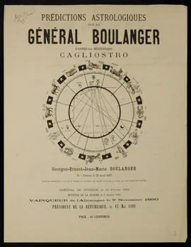 estampe PREDICTIONS ASTROLOGIQUES  SUR LE  GENERAL BOULANGER 1950.39.1166  Photo