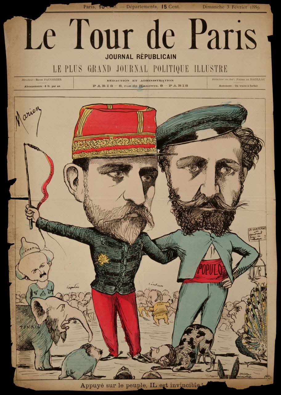 estampe Le Tour de Paris  JOURNAL REPUBLICAIN Ile-de-France, France 1889 1950.39.1172 Photo