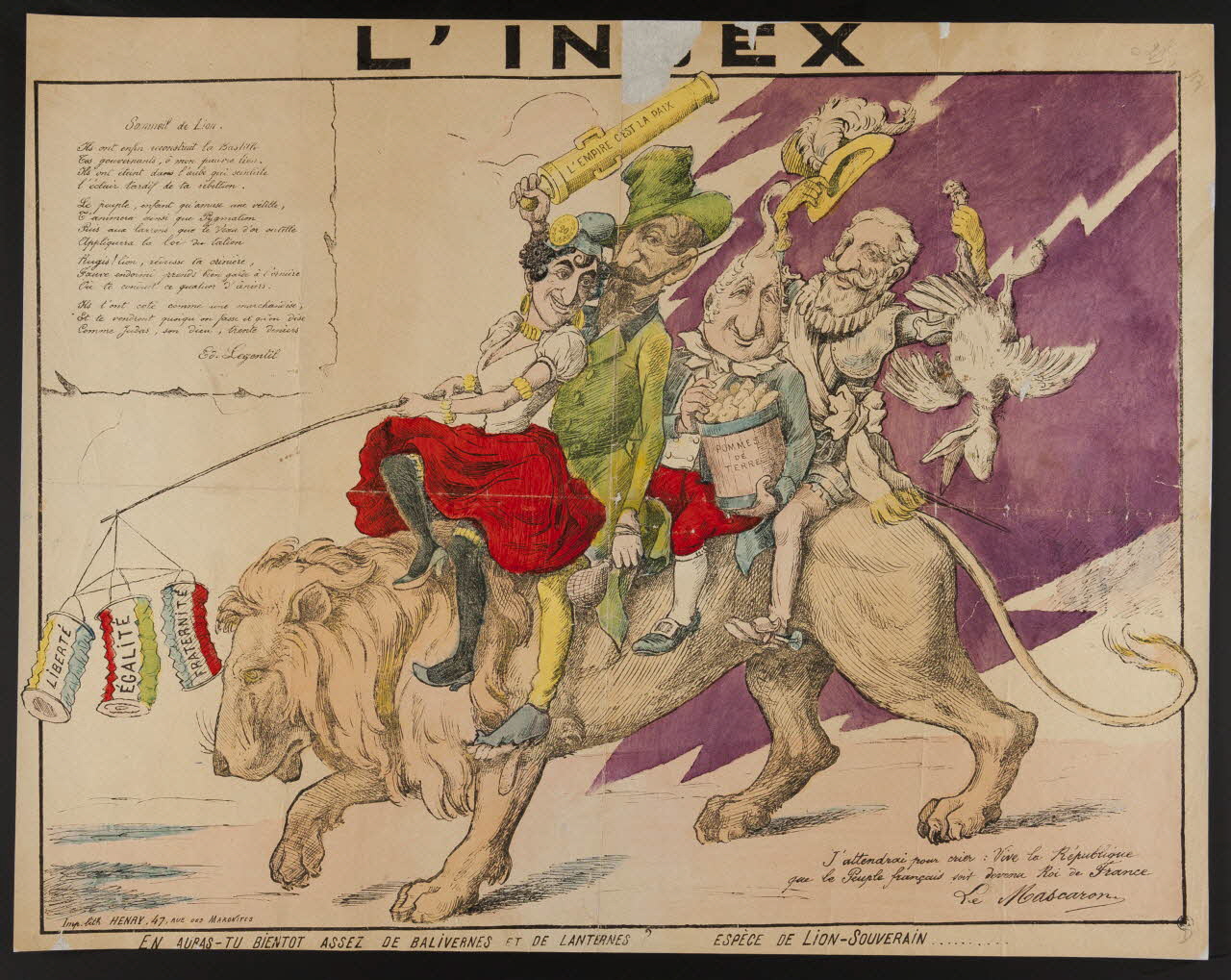 estampe L'IN[illisible]EX 1950.39.1177 Photo