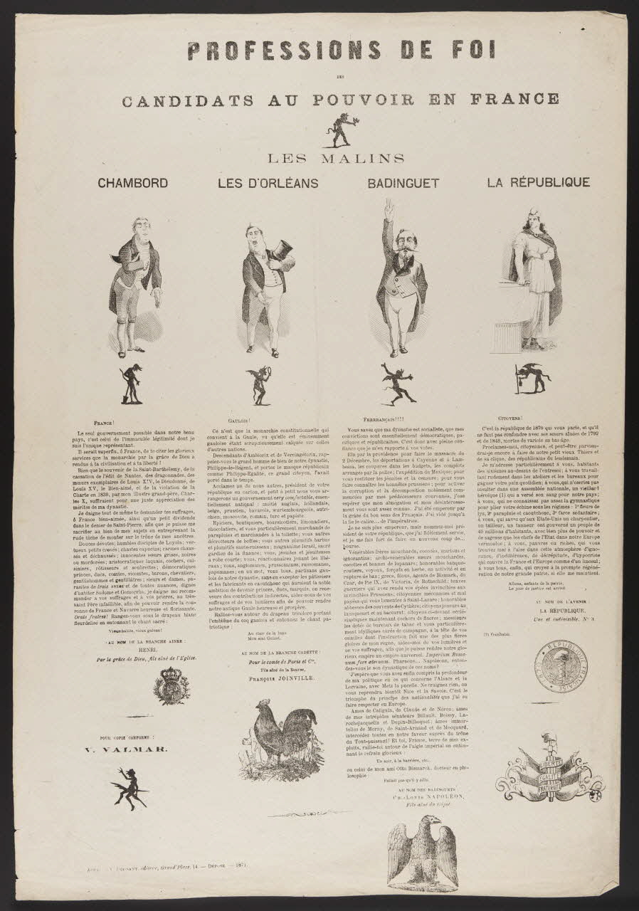 estampe PROFESSIONS DE FOI  DES  CANDIDATS AU POUVOIR EN FRANCE 1950.39.1179 Photo