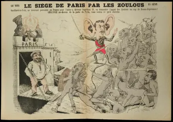 estampe LE SIEGE DE PARIS PAR LES ZOULOUS 1950.39.1186 Photo