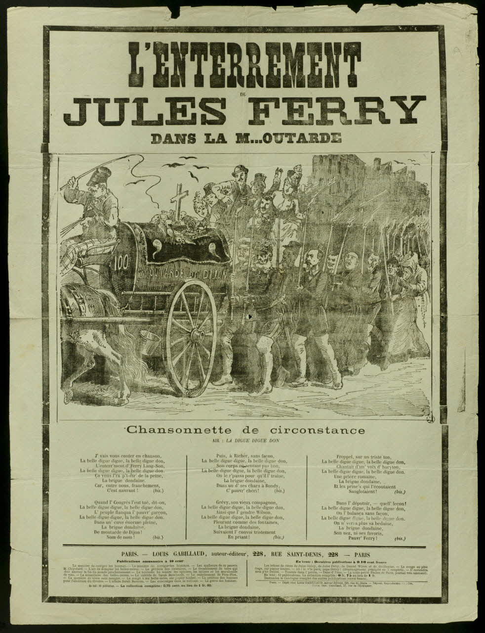 estampe L'ENTERREMENT  DE  JULES FERRY  DANS LA M...OUTARDE 1950.39.1200 Photo