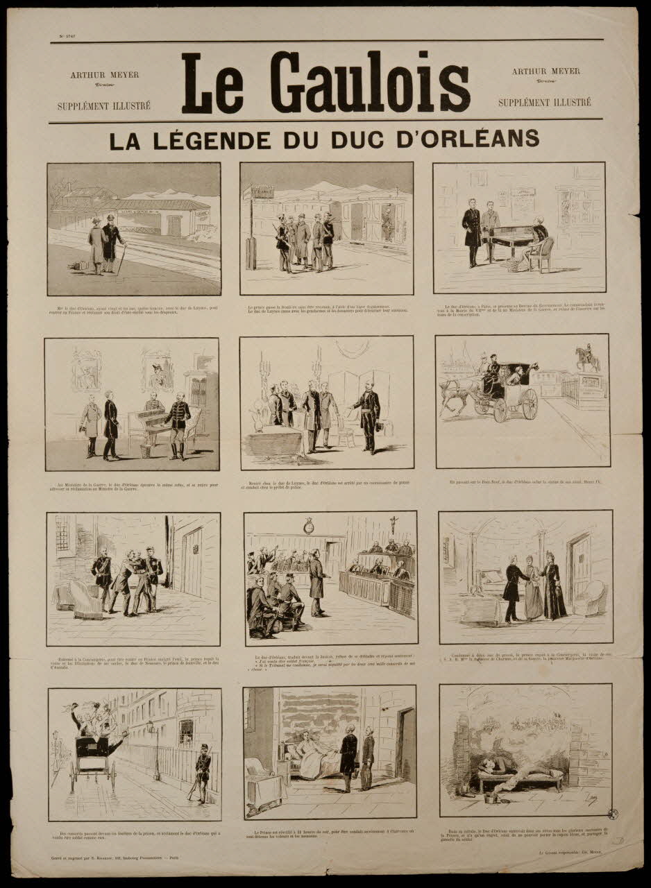 estampe Le Gaulois  LA LEGENDE DU DUC D'ORLEANS 1950.39.1204 Photo