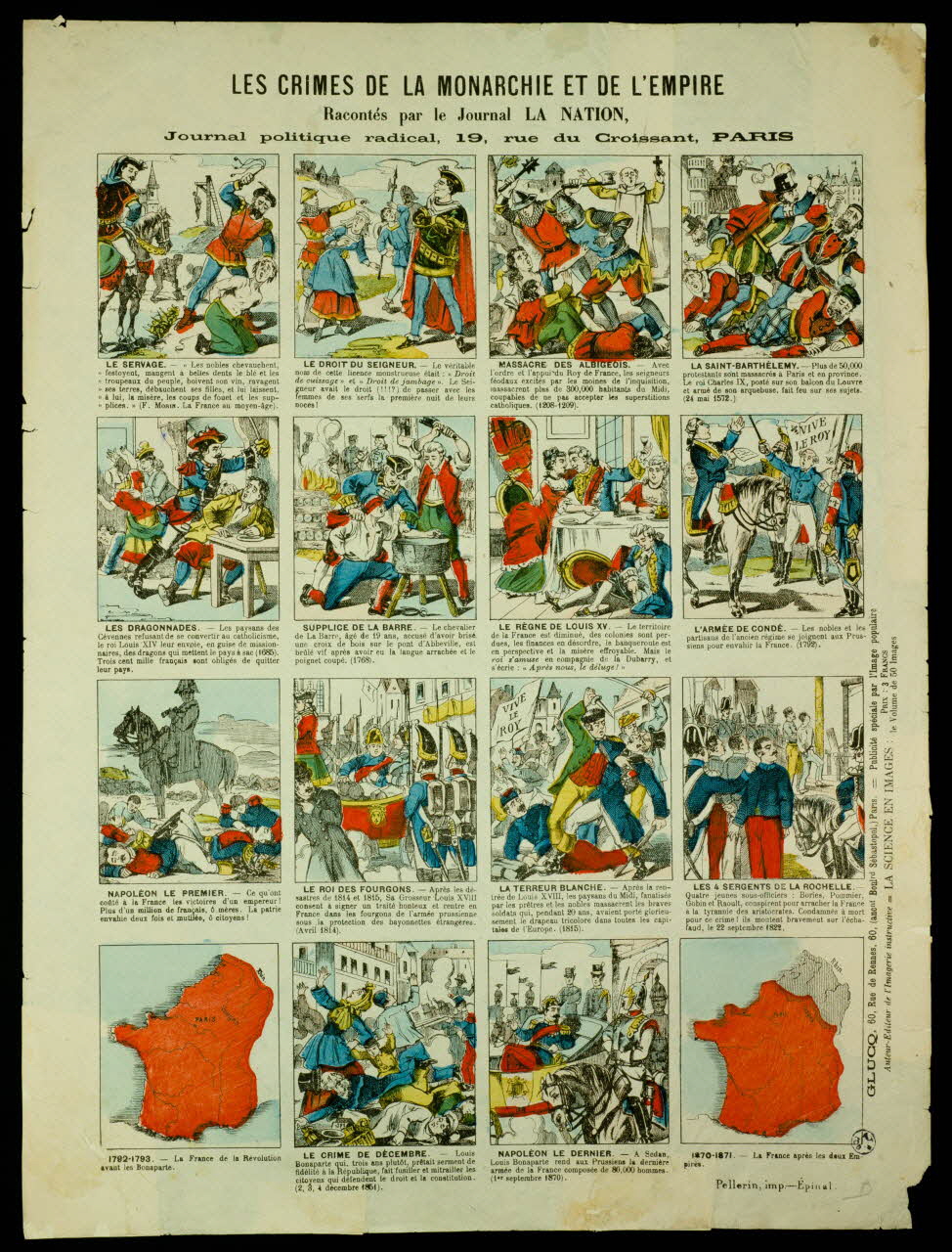 estampe LES CRIMES DE LA MONARCHIE ET DE L'EMPIRE 1950.39.1220 Photo