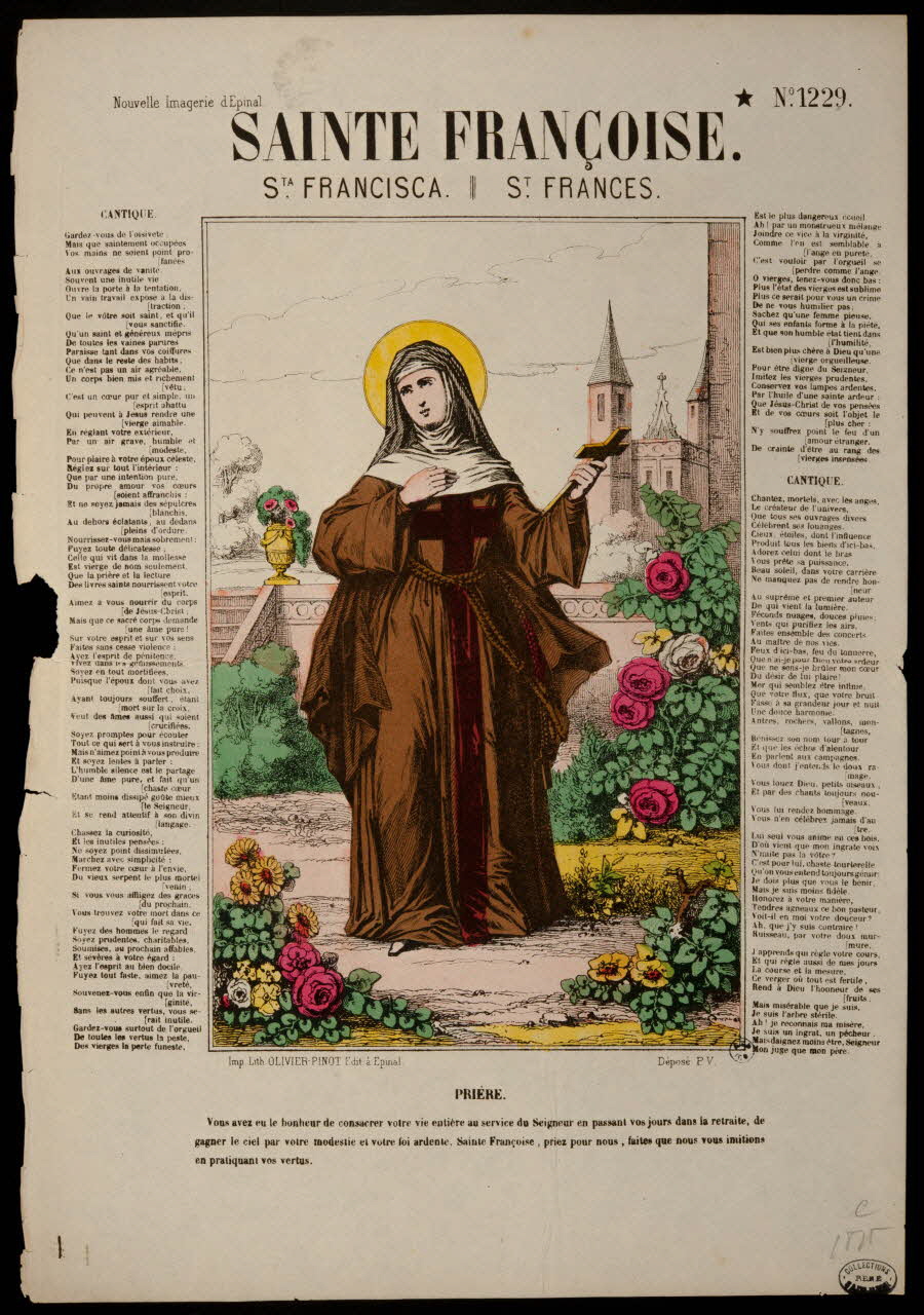 estampe SAINTE FRANCOISE. 1950.39.123 Photo