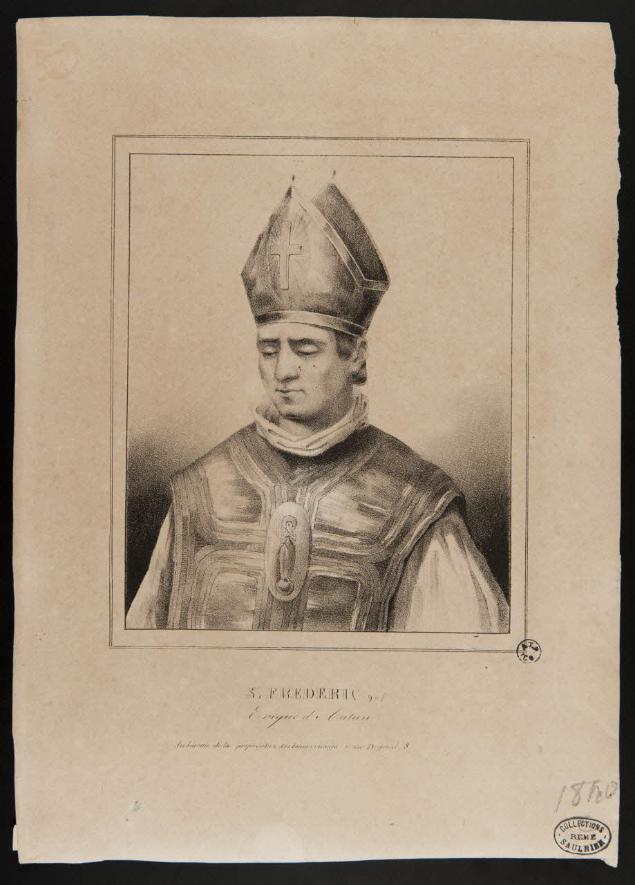 estampe ST FREDERIC,  Evêque d'Autun 1840 1950.39.124 Photo