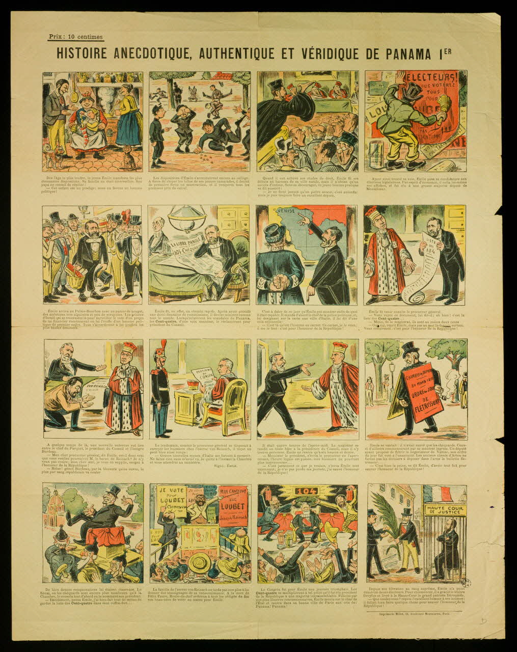 estampe HISTOIRE ANECDOTIQUE, AUTHENTIQUE ET VERIDIQUE DE PANAMA Ier 1950.39.1243 Photo