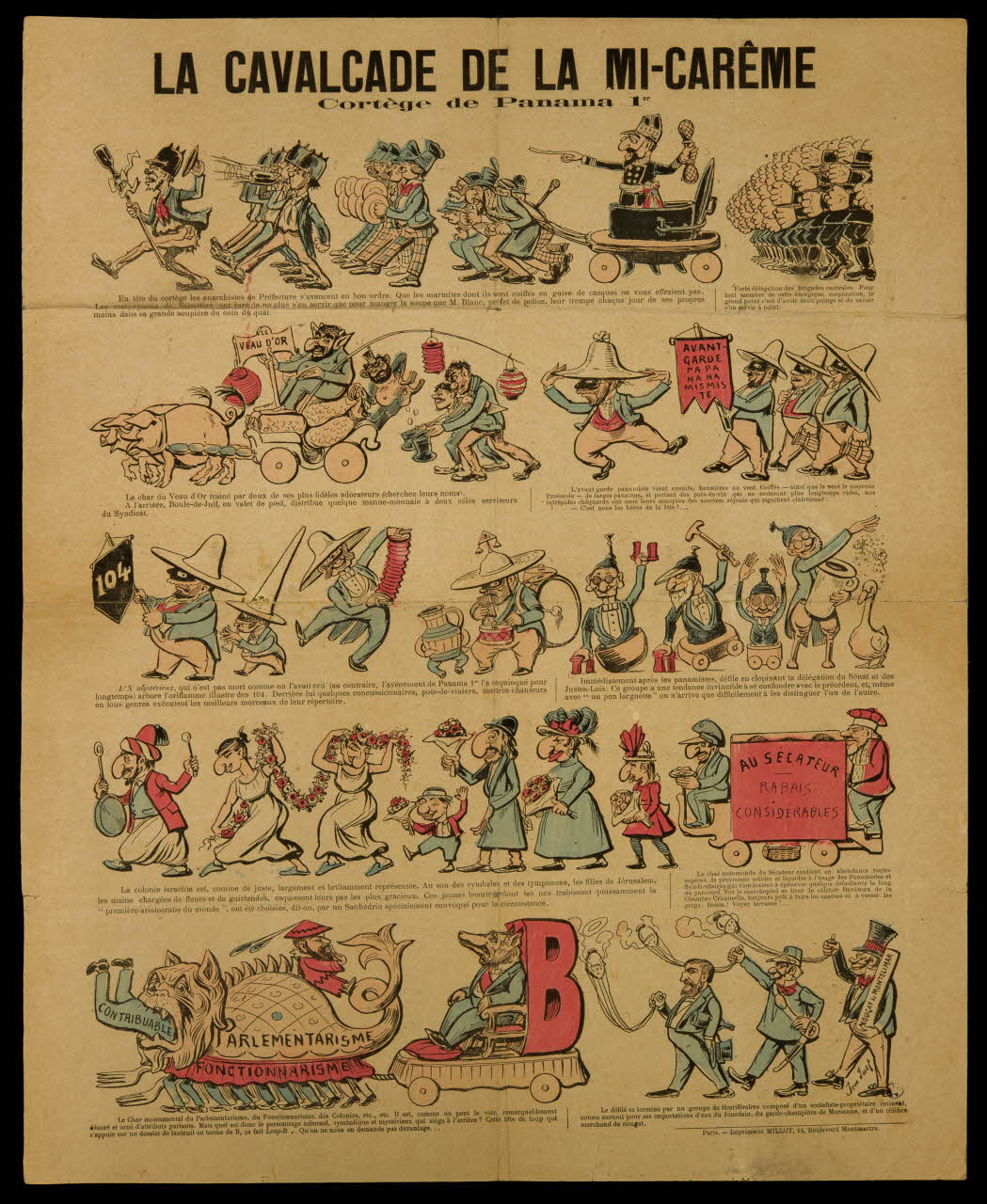 estampe LA CAVALCADE DE LA MI-CAREME 1950.39.1244 Photo