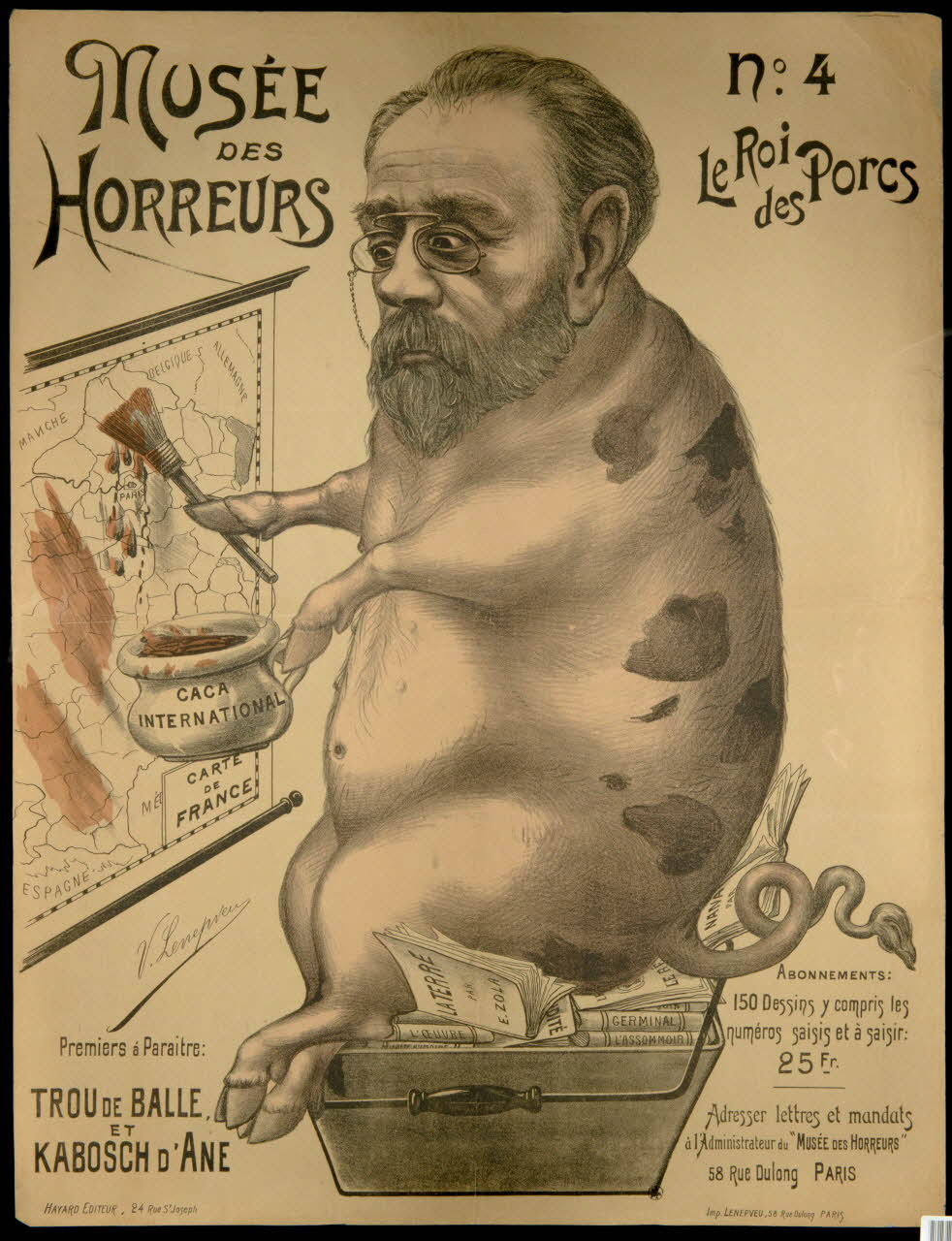 estampe MUSEE  DES  HORREURS  n°4  Le Roi  des  Porcs 1950.39.1248 Photo