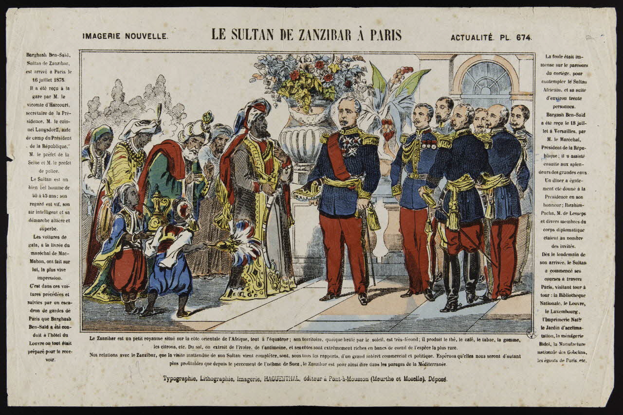 estampe LE SULTAN DE ZANZIBAR A PARIS 1950.39.1257 Photo