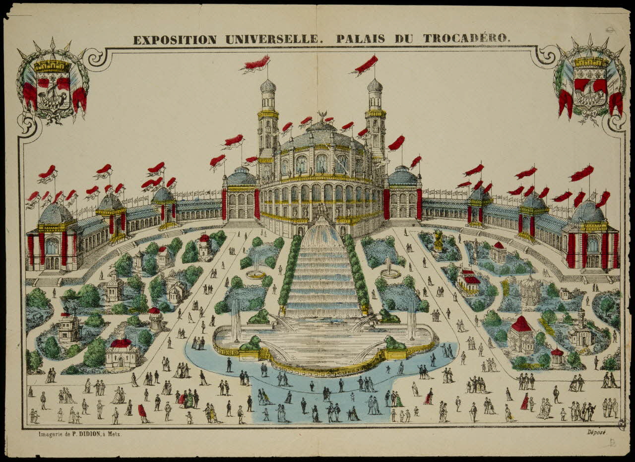 Paulin Didion estampe EXPOSITION UNIVERSELLE. PALAIS DU TROCADERO. Lorraine, France 1878 1950.39.1259 Photo