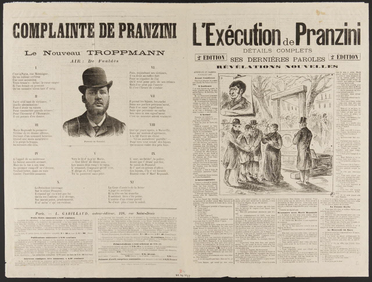 estampe L' Exécution de Pranzini 1950.39.1277 Photo
