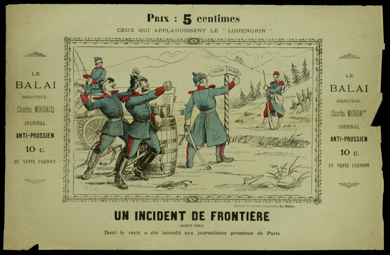 E.G. Toutencrins estampe UN INCIDENT DE FRONTIERE 1891 1950.39.1287 Photo