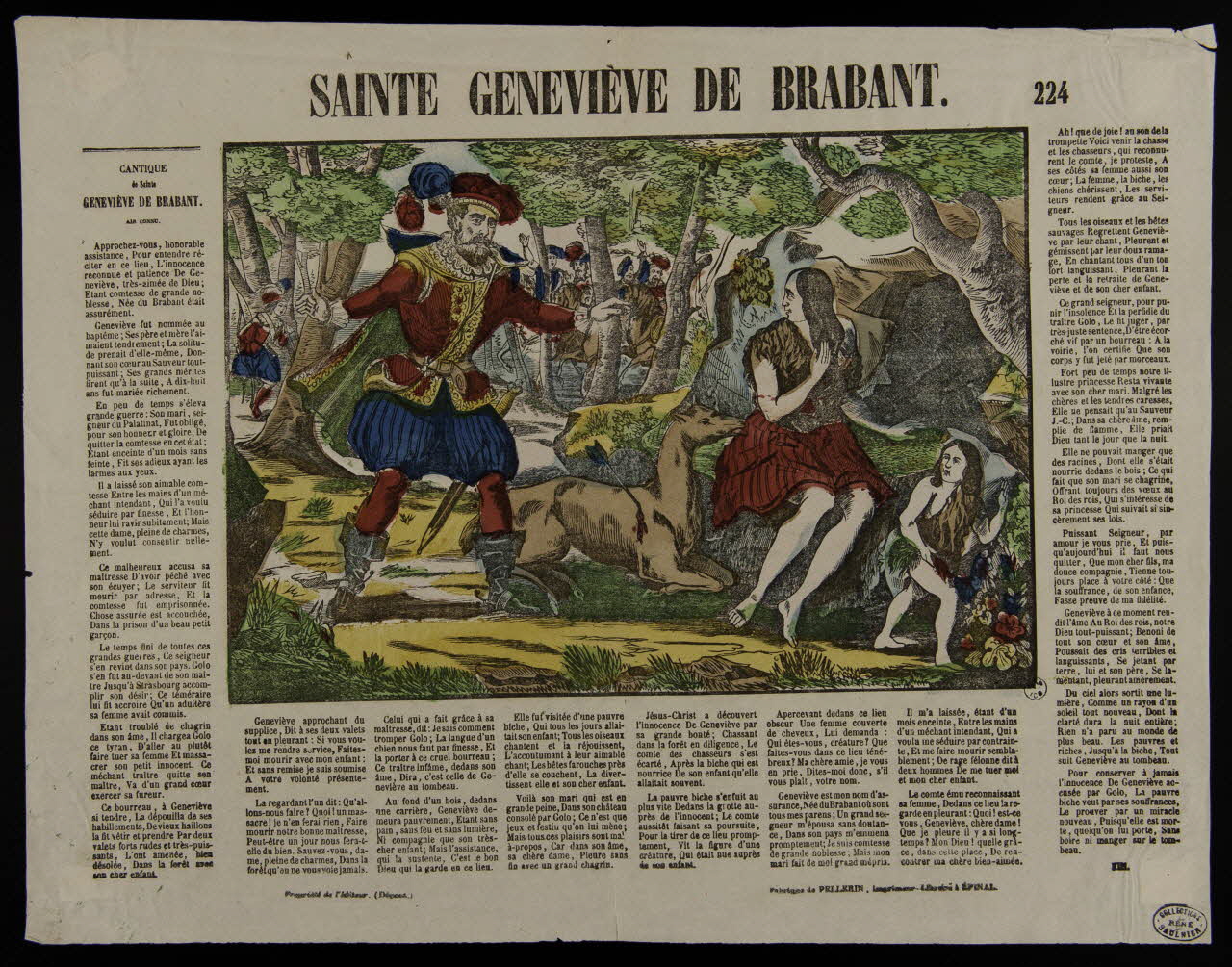 Pellerin estampe SAINTE GENEVIEVE DE BRABANT. Lorraine, France 1855 1950.39.129 Photo