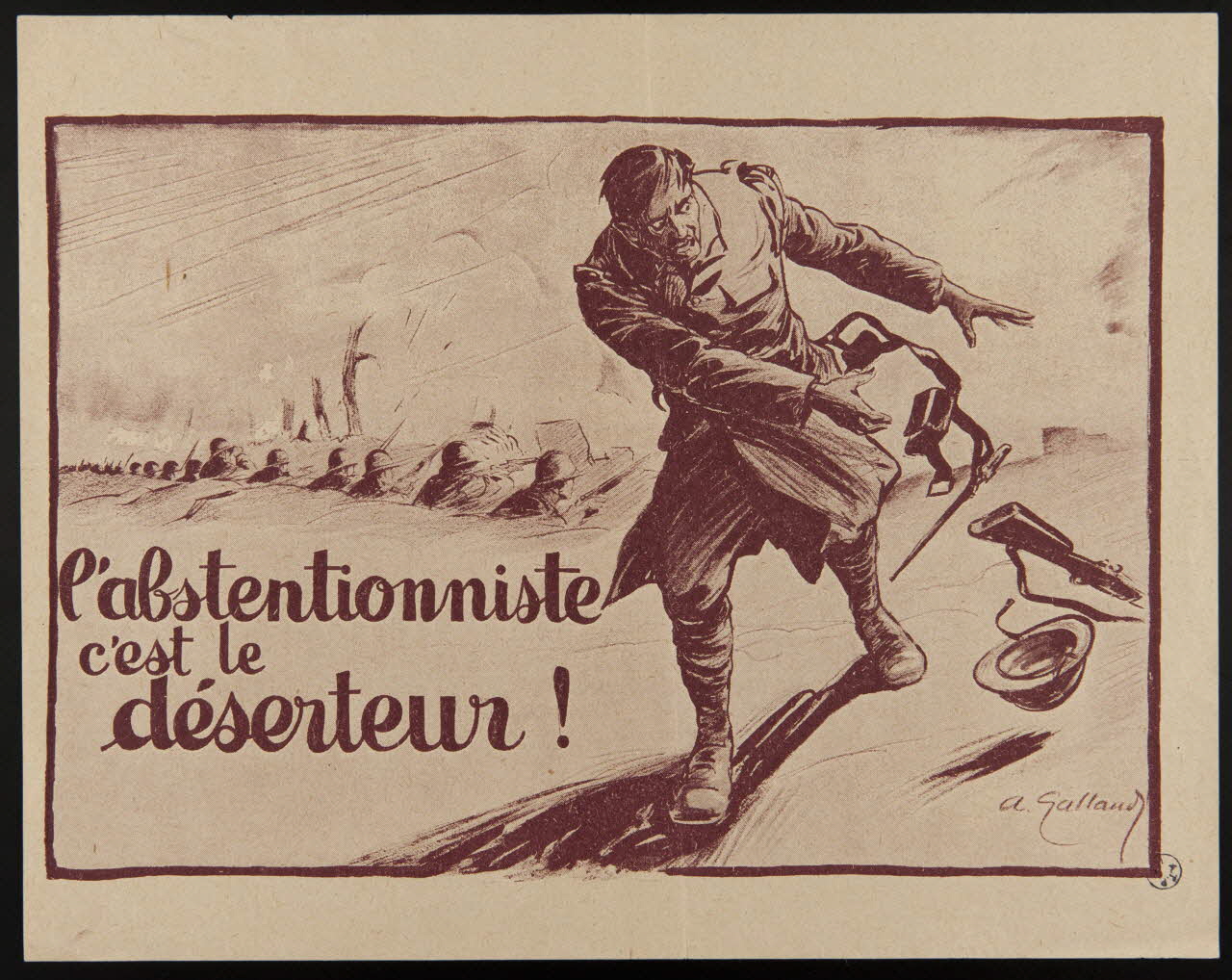 estampe l'abstentionniste  c'est le  déserteur ! 1950.39.1316 Photo