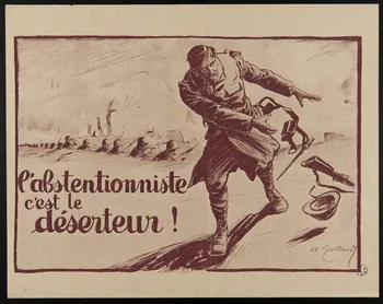 estampe l'abstentionniste  c'est le  déserteur ! 1950.39.1316 Photo