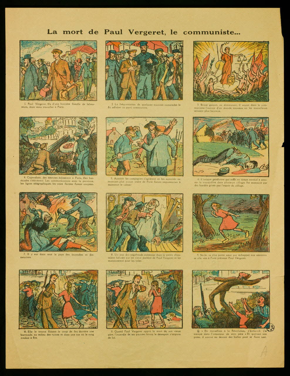 estampe La mort de Paul Vergeret, le communiste... 1950.39.1324 Photo