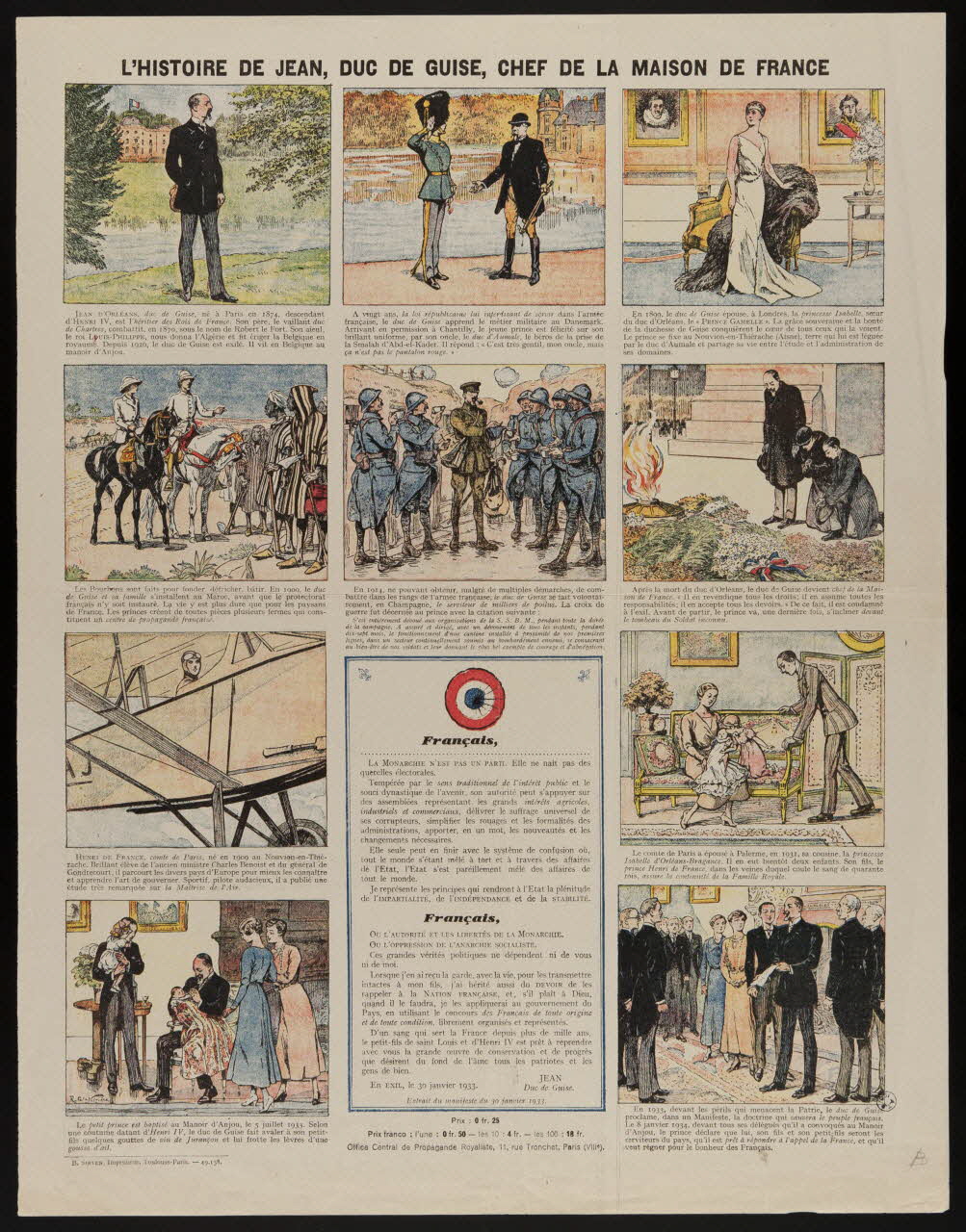 estampe L'HISTOIRE DE JEAN, DUC DE GUISE, CHEF DE LA MAISON DE FRANCE 1950.39.1330 Photo