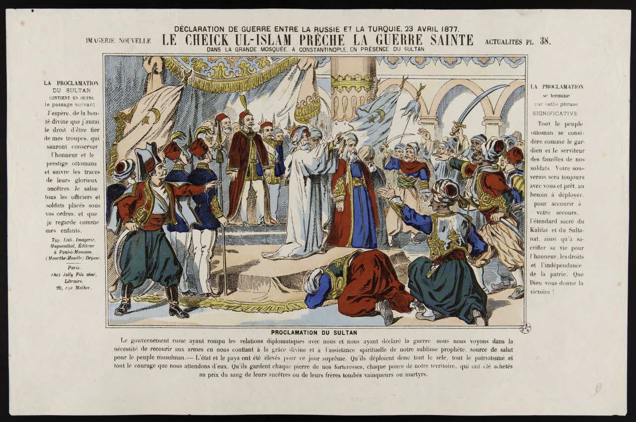 estampe LE CHEICK UL-ISLAM PRÊCHE LA GUERRE SAINTE 1950.39.1338 Photo