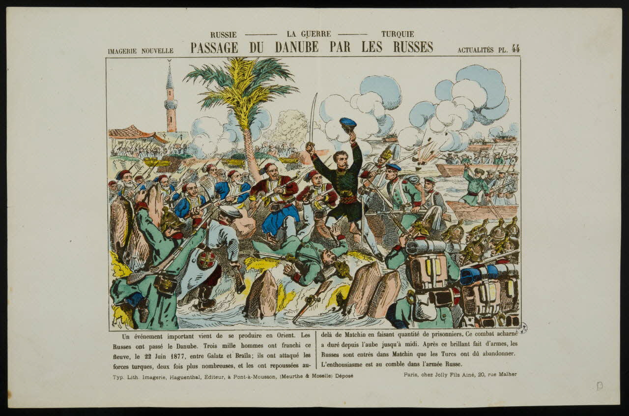 estampe PASSAGE DU DANUBE PAR LES RUSSES 1950.39.1348 Photo