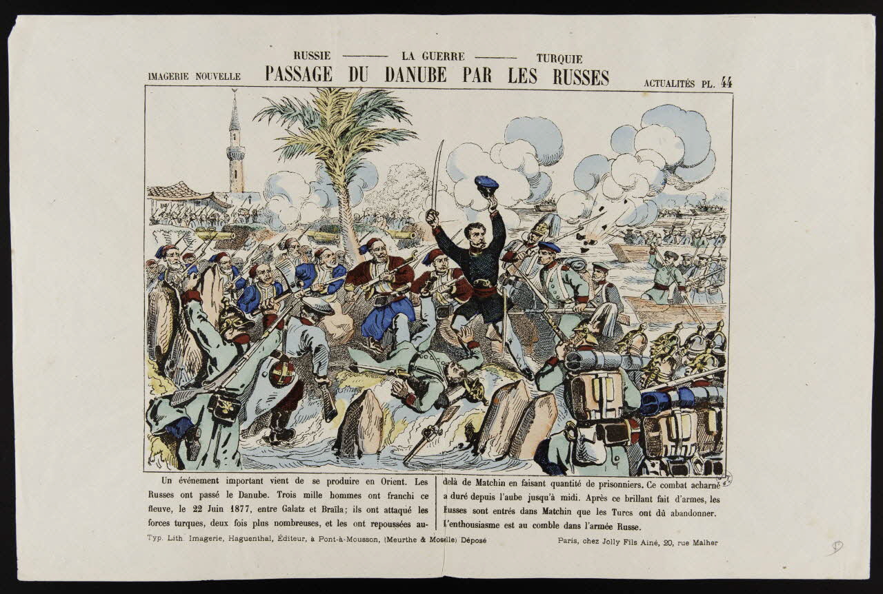 estampe PASSAGE DU DANUBE PAR LES RUSSES 1950.39.1349 Photo