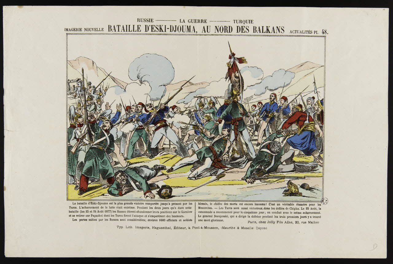 estampe BATAILLE D'ESKI-DJOUMA, AU NORD DES BALKANS 1950.39.1359 Photo