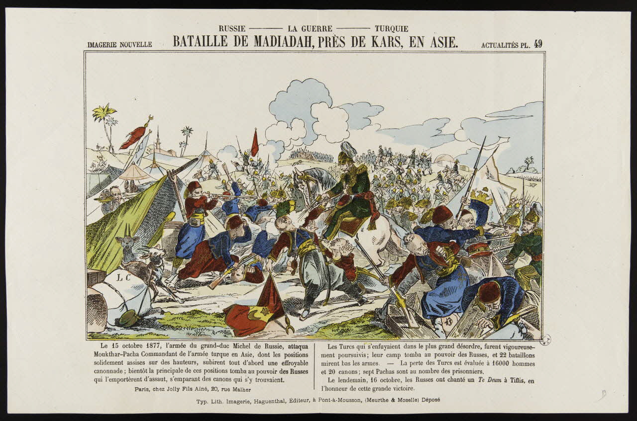 estampe BATAILLE DE MADIADAH, PRES DE KARS, EN ASIE. 1950.39.1363 Photo