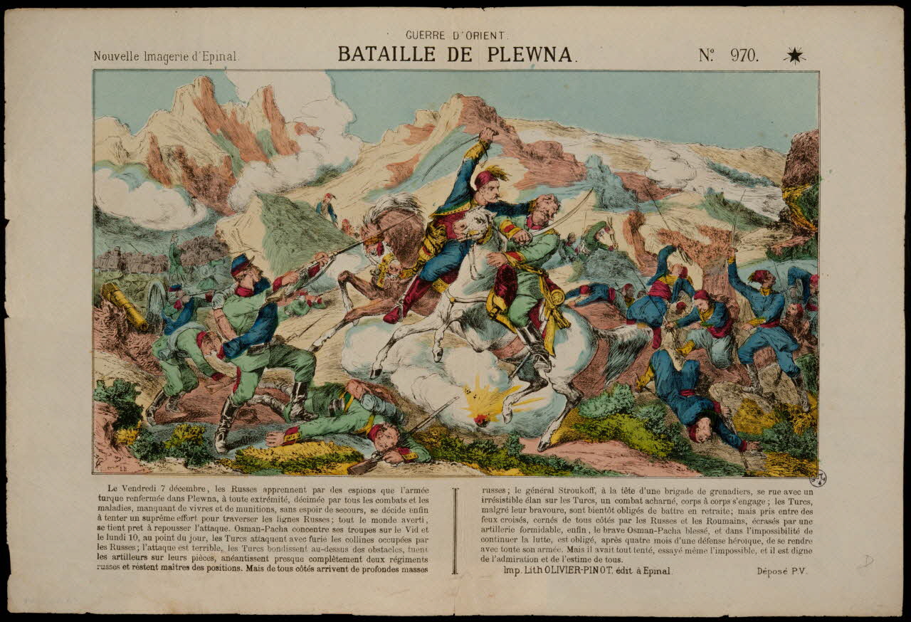 estampe GUERRE D'ORIENT.  BATAILLE DE PLEWNA. 1950.39.1364 Photo