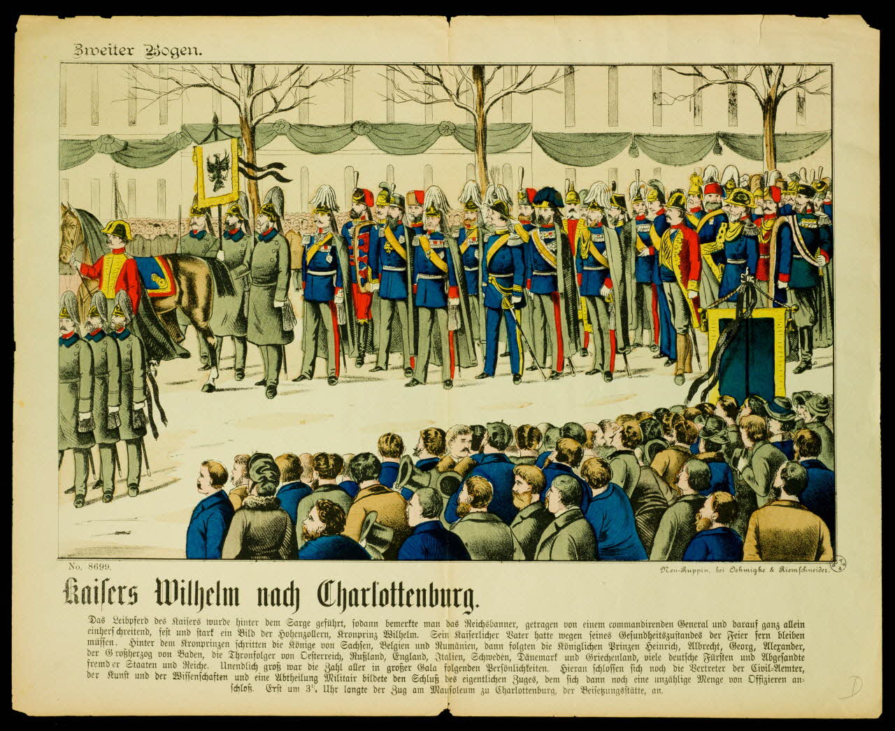 estampe Kaisers Wilhelm nach Charlottenburg. 1950.39.1378 Photo