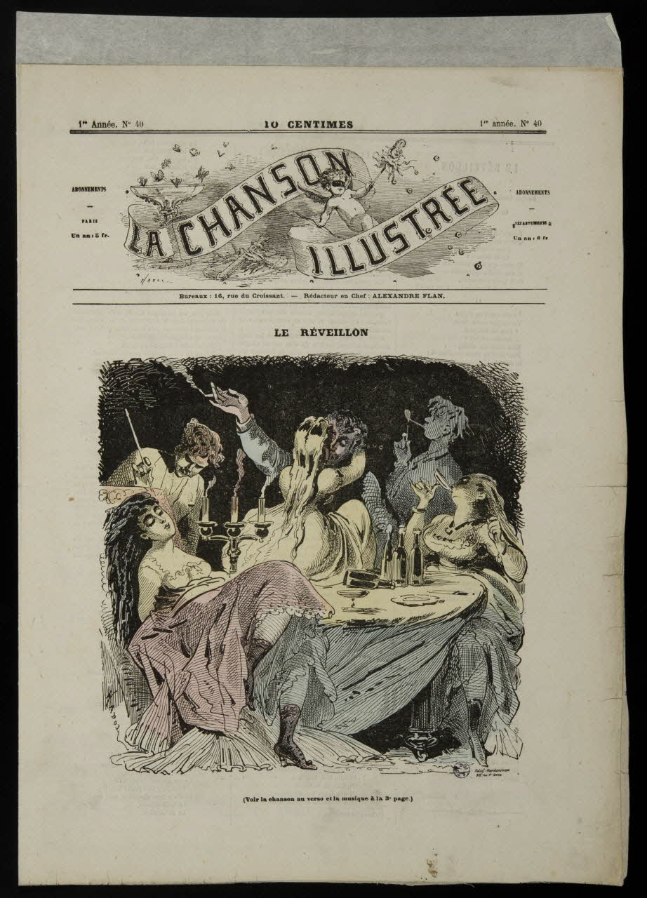 estampe LA CHANSON  ILLUSTREE  LE REVEILLON 1950.39.1442 Photo