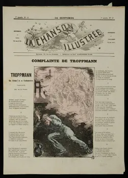 estampe LA CHANSON  ILLUSTREE  COMPLAINTE DE TROPPMANN 1950.39.1443 Photo