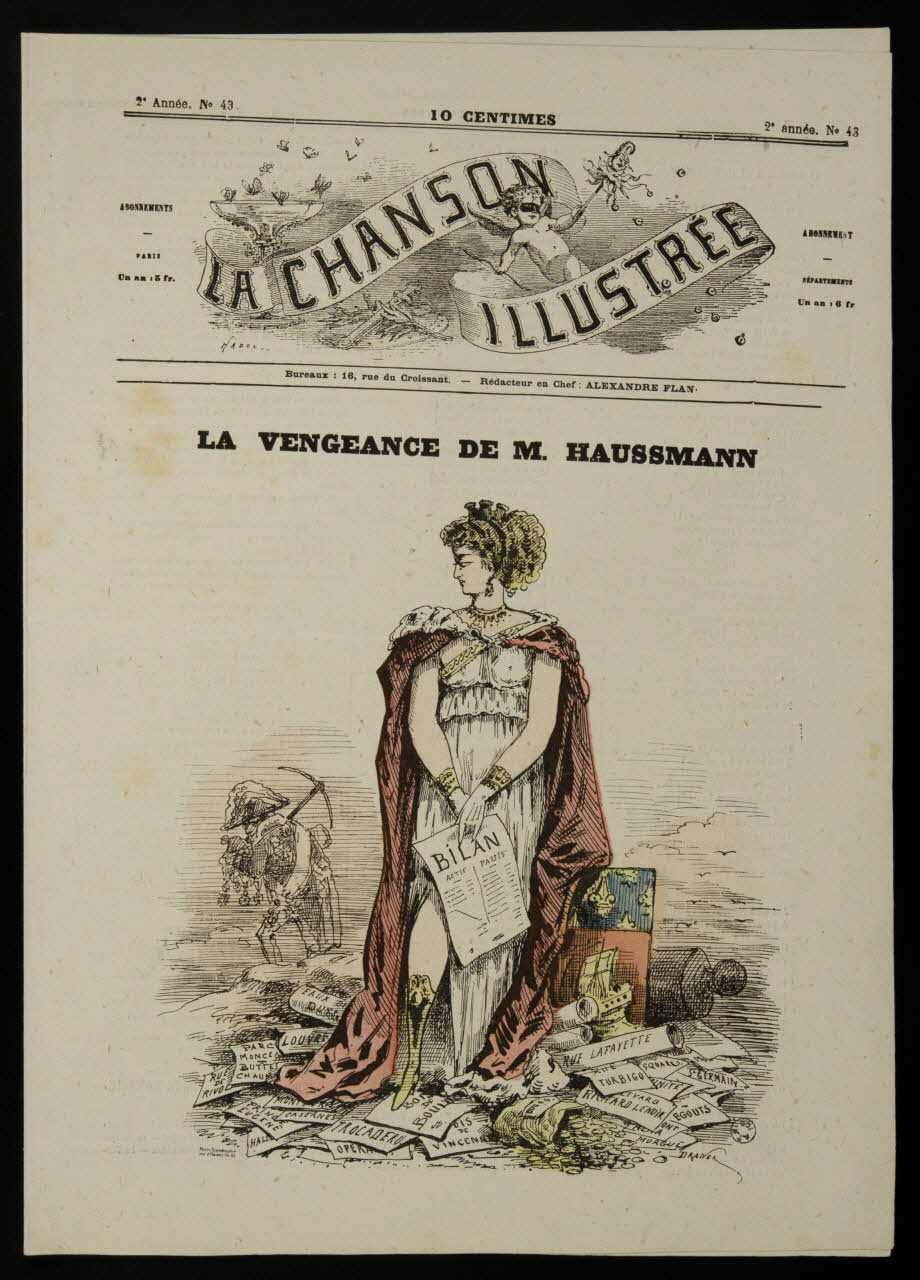 estampe LA CHANSON  ILLUSTREE  LA VENGEANCE DE M. HAUSSMANN 1950.39.1445 Photo