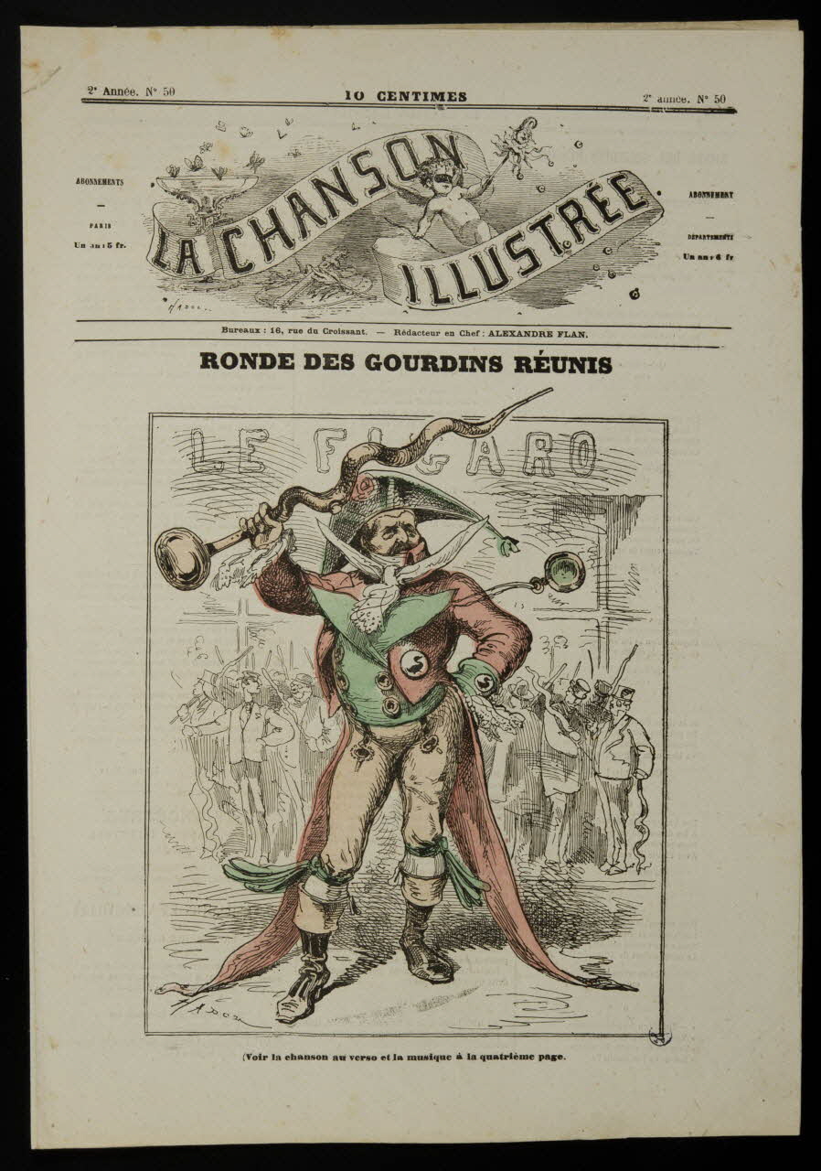 estampe LA CHANSON  ILLUSTREE  RONDE DES GOURDINS REUNIS 1950.39.1452 Photo