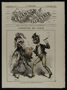 estampe LA CHANSON  ILLUSTREE  L'EXPOSITION DES CHIENS 1950.39.1459 Photo