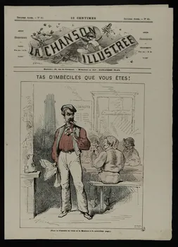 estampe LA CHANSON  ILLUSTREE  TAS D'IMBECILES QUE VOUS ÊTES ! 1950.39.1465 Photo