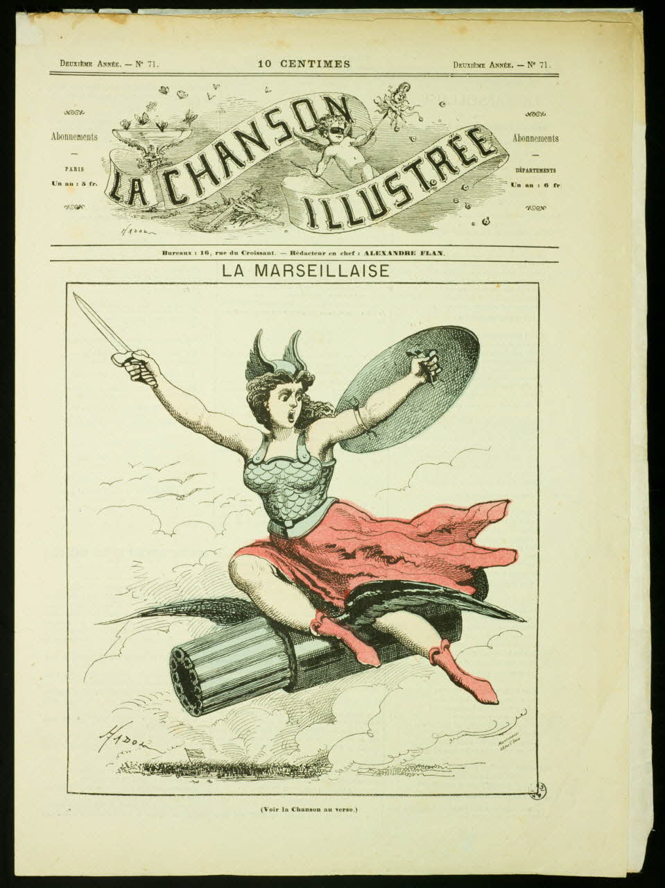 estampe LA CHANSON  ILLUSTREE  LA MARSEILLAISE 1950.39.1473 Photo