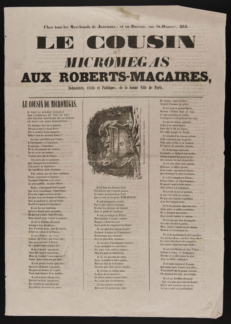 estampe LE COUSIN  DE  MICROMEGAS  AUX ROBERTS-MACAIRES 1950.39.1489 Photo