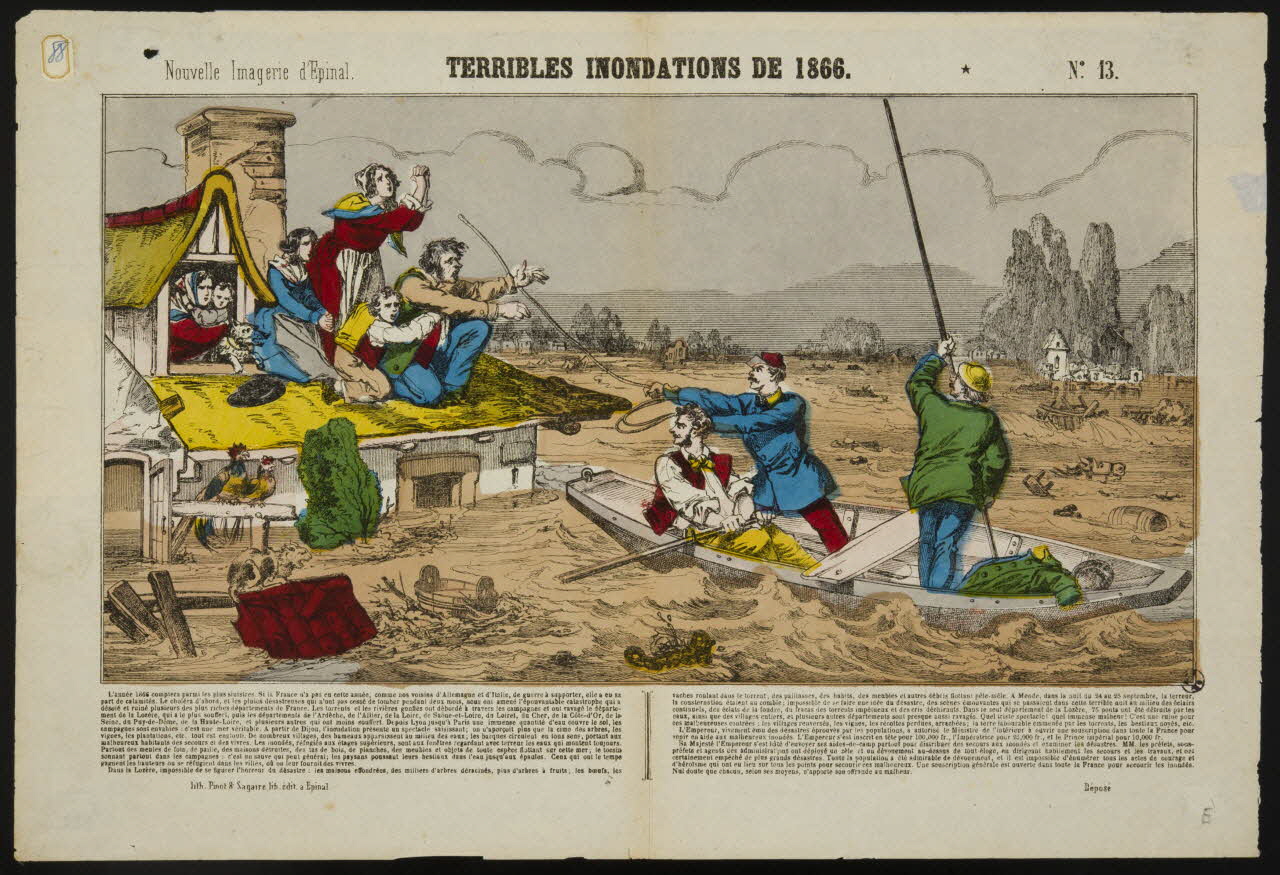 estampe TERRIBLES INONDATIONS DE 1866. 1950.39.1494 Photo