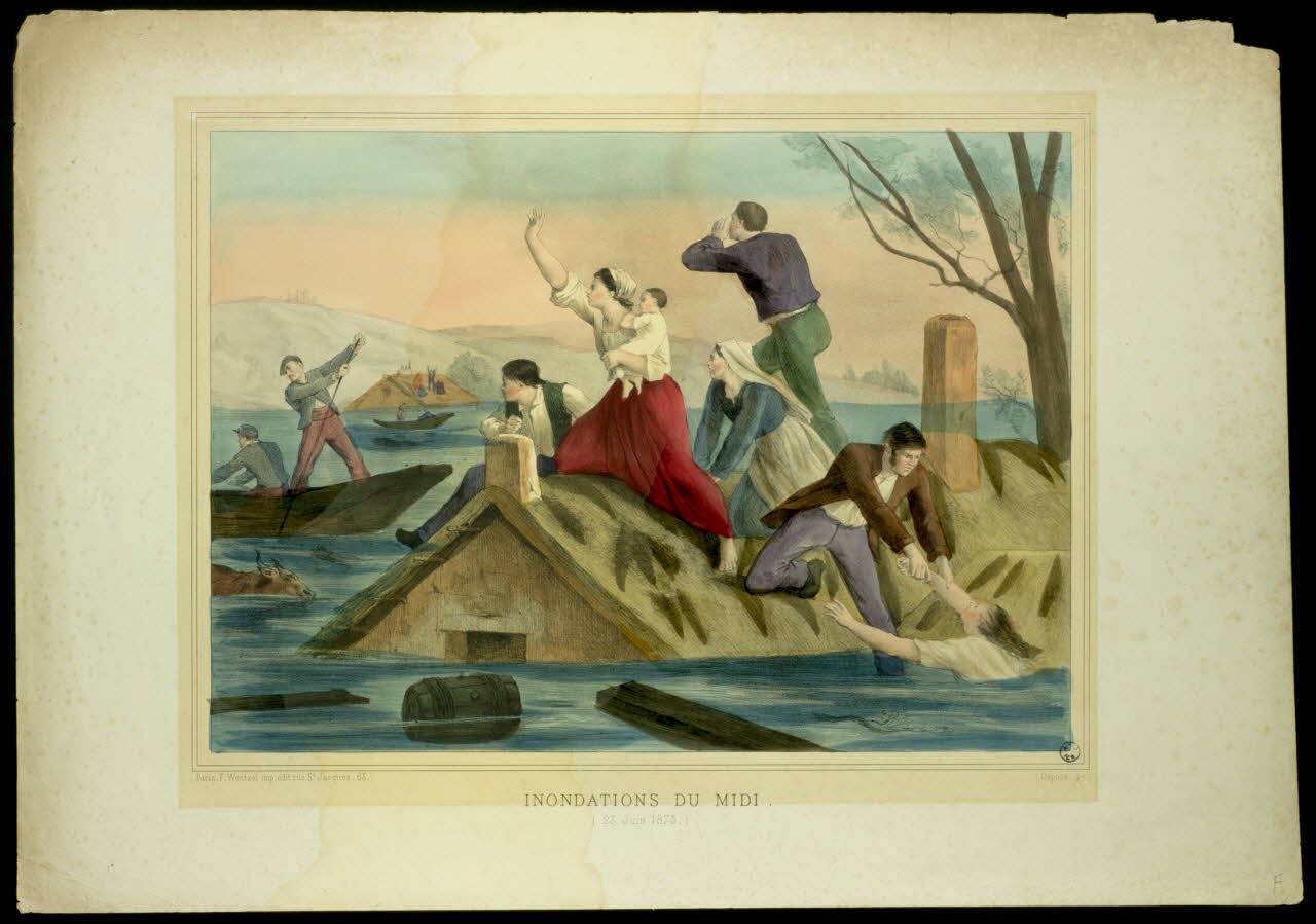 estampe INONDATIONS DU MIDI. 1950.39.1497 Photo