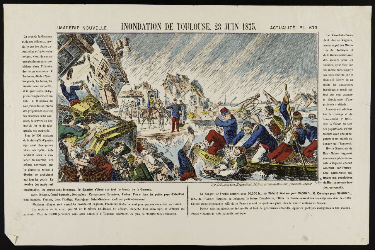 estampe INONDATION DE TOULOUSE, 23 JUIN 1875. 1950.39.1499  Photo