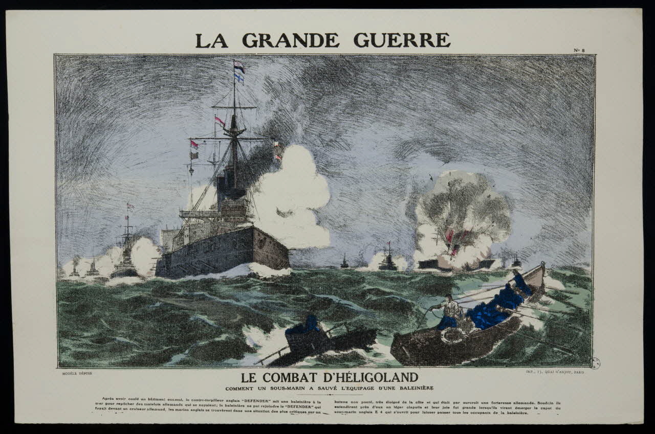 estampe LA GRANDE GUERRE  LE COMBAT D'HELIGOLAND 1950.39.1511 Photo