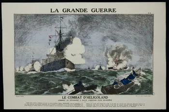 estampe LA GRANDE GUERRE  LE COMBAT D'HELIGOLAND 1950.39.1511  Photo