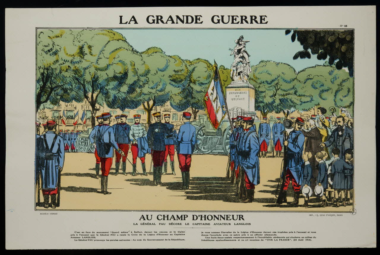 estampe LA GRANDE GUERRE  AU CHAMP D'HONNEUR 1950.39.1518 Photo