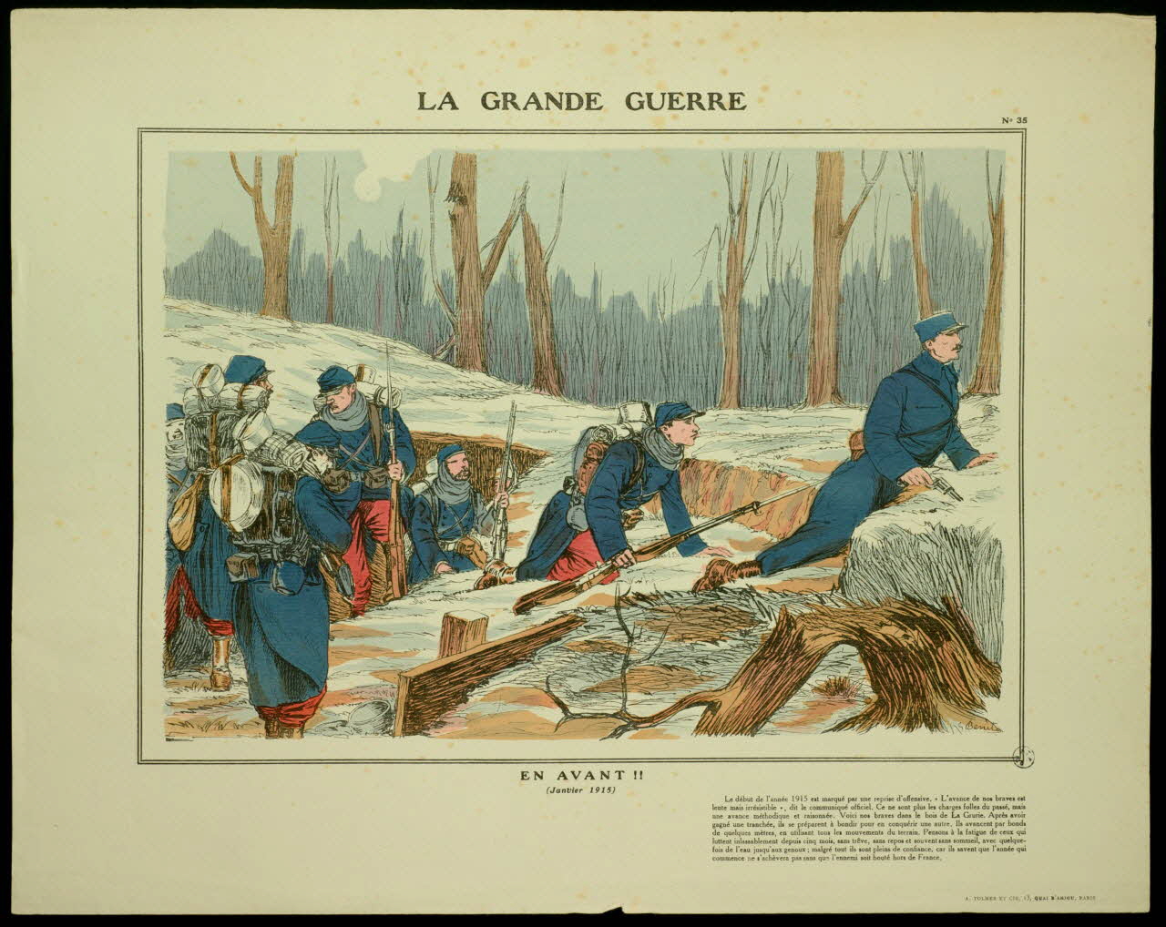 estampe LA GRANDE GUERRE  EN AVANT!! 1950.39.1538 Photo