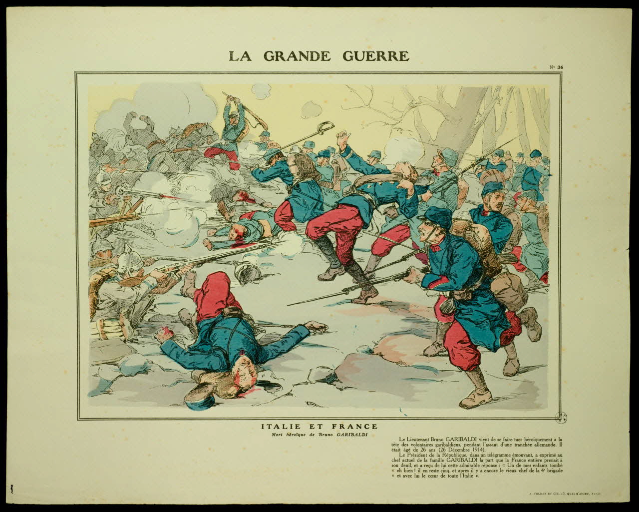 estampe LA GRANDE GUERRE  ITALIE ET FRANCE 1950.39.1539 Photo