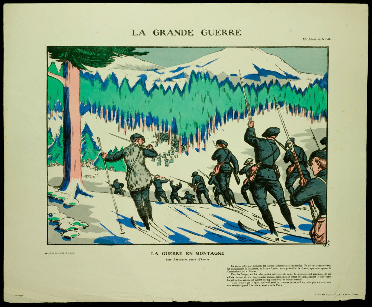 estampe LA GUERRE EN MONTAGNE 1950.39.1549 Photo