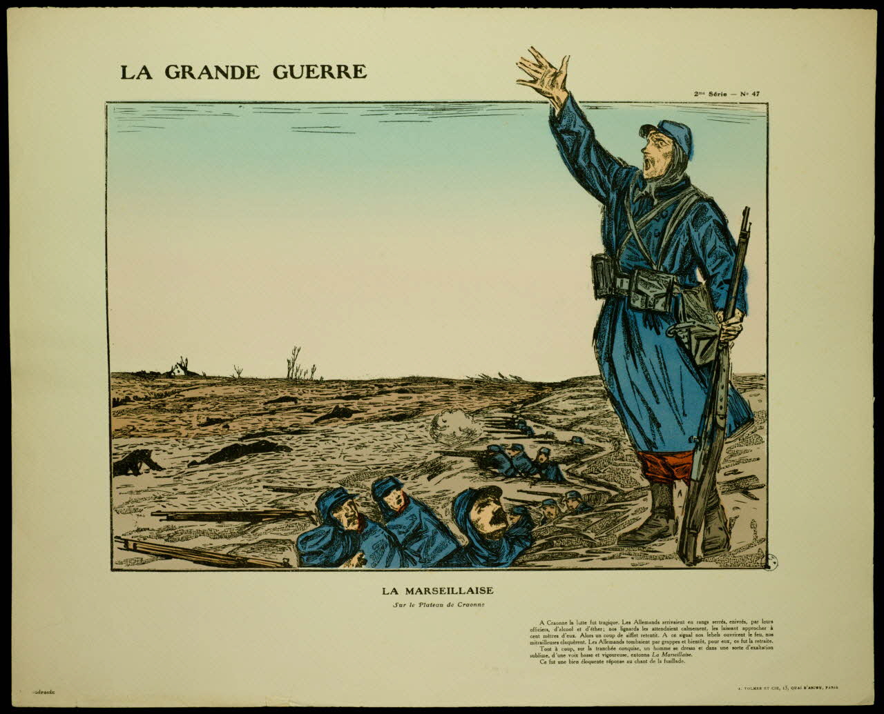 estampe LA GRANDE GUERRE  LA MARSEILLAISE 1950.39.1550 Photo