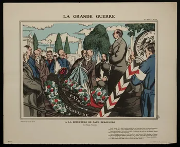 estampe LA GRANDE GUERRE  A LA SEPULTURE DE PAUL DEROULEDE 1950.39.1551 Photo