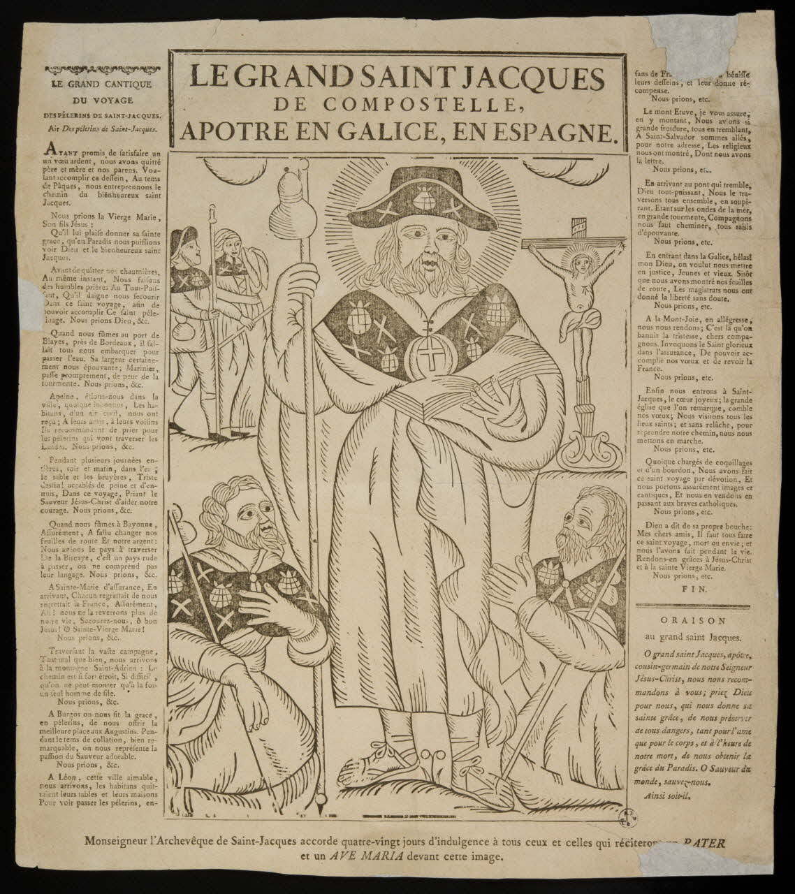 estampe LE GRAND SAINT JACQUES  DE COMPOSTELLE,  APOTRE EN GALICE, EN ESPAGNE 1950.39.173 Photo